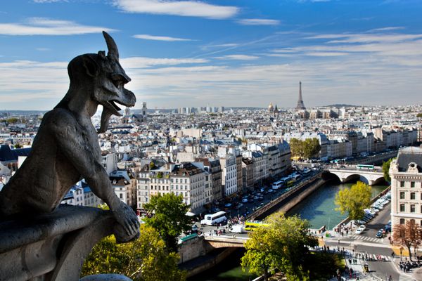 پانورامای پاریس فرانسه برج ایفل رودخانه سن