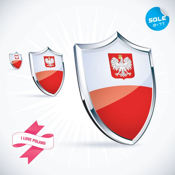 من تصویر پرچم لهستان علامت نماد را دوست دارم