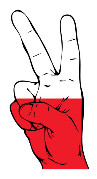 علامت صلح پرچم لهستان