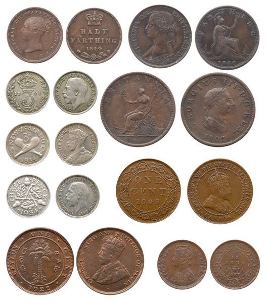 مجموعه سکه های قدیمی بریتانیا هند سیلان