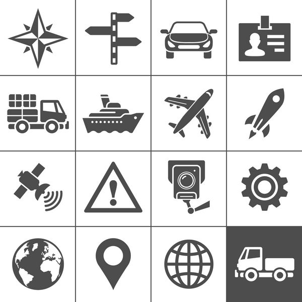 مجموعه آیکون های حمل و نقل سری سیمپلوس