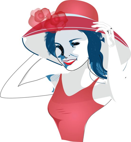 زن کلاه دار