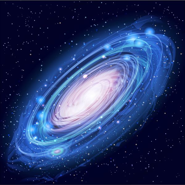وکتور زیبای درخشان کهکشان آندرومدا