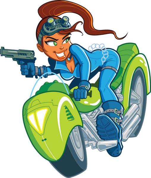 دختر جاسوس موتور سیکلت