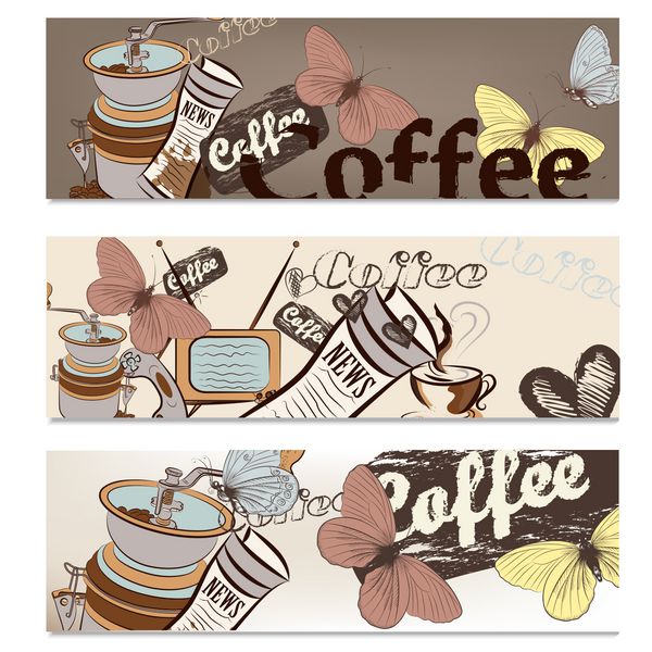 مجموعه بروشور قهوه برای طراحی