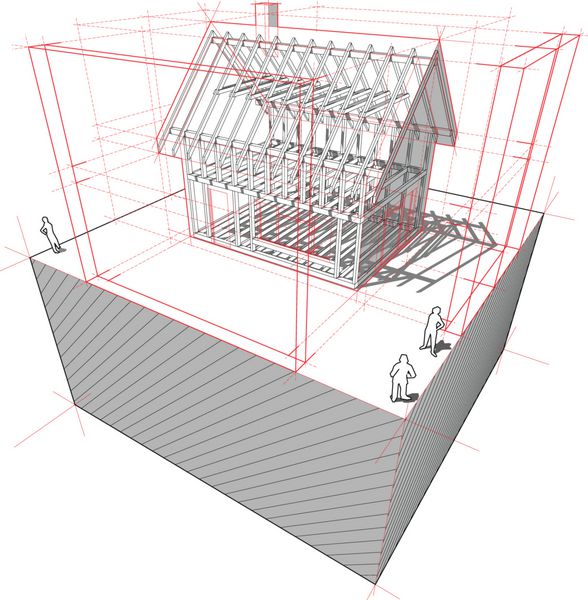 ساخت چارچوب خانه مستقل با ابعاد سه بعدی