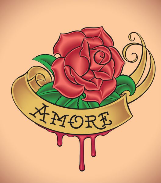 گل رز قدیمی - amore