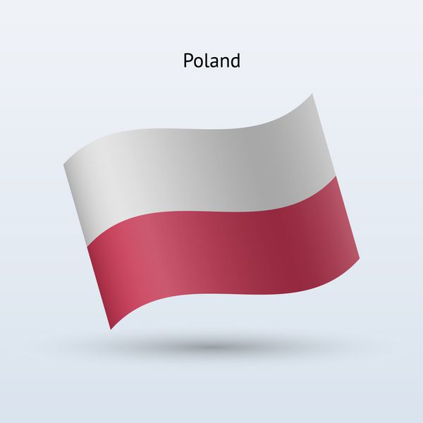 فرم اهتزاز پرچم لهستان وکتور