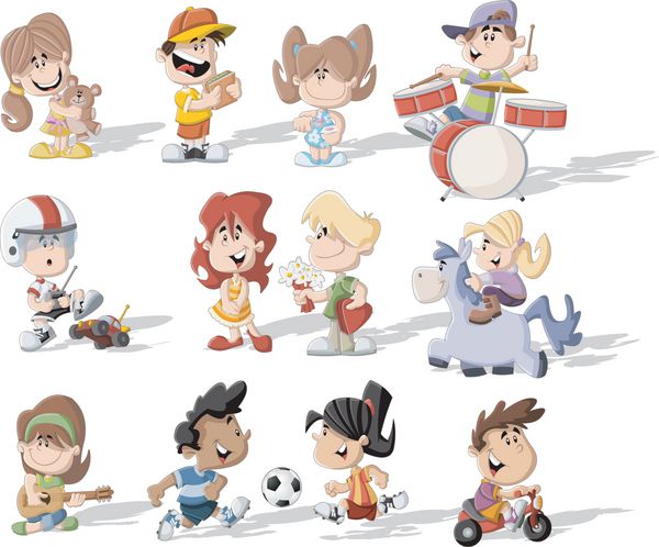 گروه بچه های کارتونی شاد