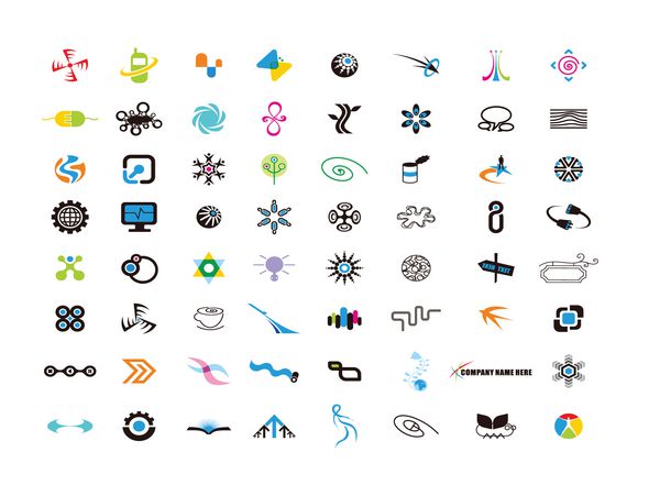 مجموعه عناصر طراحی لوگو برای طراح