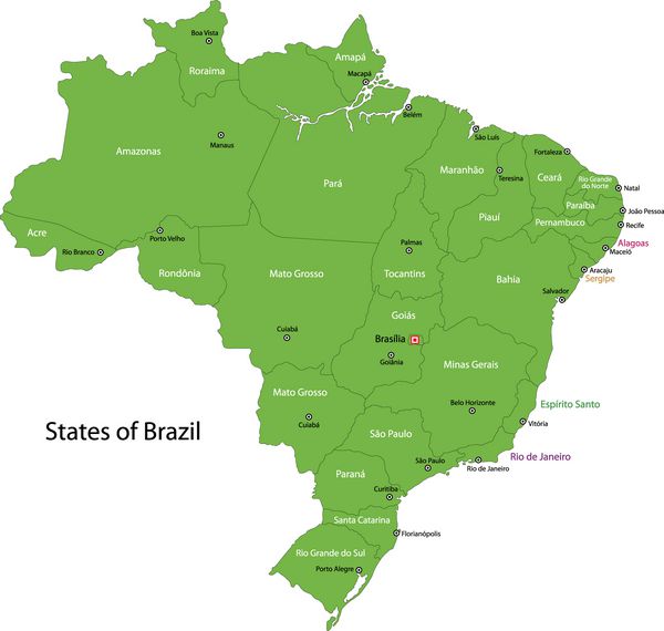 نقشه برازیلیا سبز