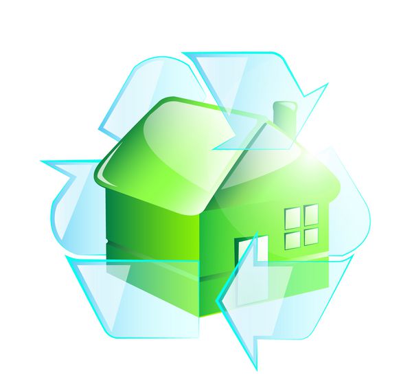 خانه سبز براق در نماد بازیافت
