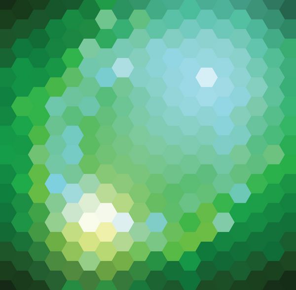 الگوی شش ضلعی سبز