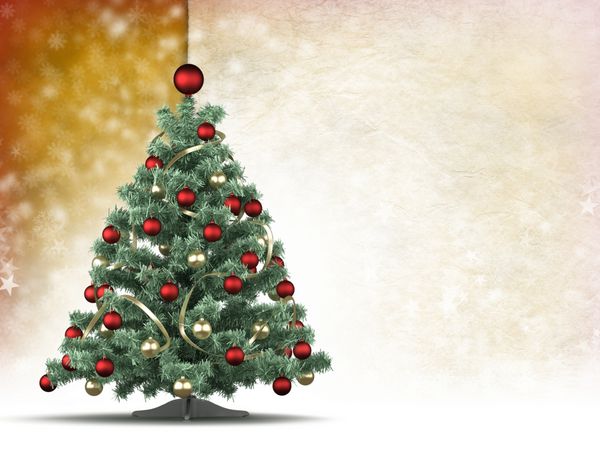 پس زمینه کریسمس - درخت کریسمس و sp خالی برای متن