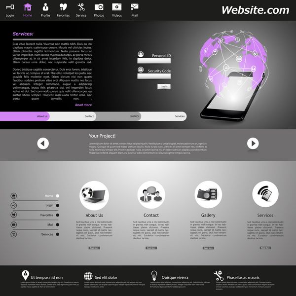 طراحی قالب وب سایت تجاری