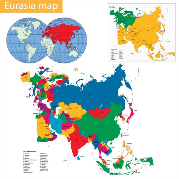 نقشه اوراسیا