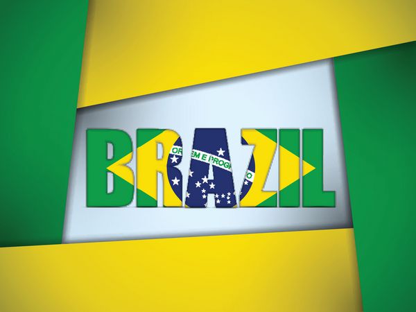 نامه های برزیل 2014 با پرچم برزیل