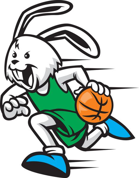 خرگوش بسکتبال بازی می کند