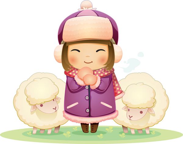 گوسفند و دختر