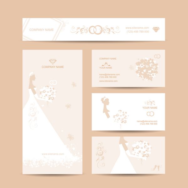 طراحی کارت ویزیت مفهوم عروسی