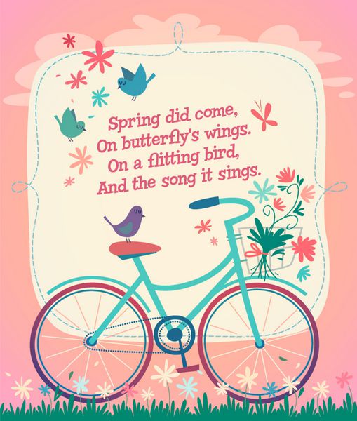 دوچرخه در زمین بهار وکتور