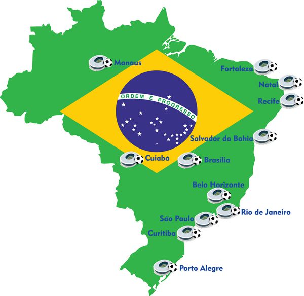 نقشه استادیوم فوتبال برزیل