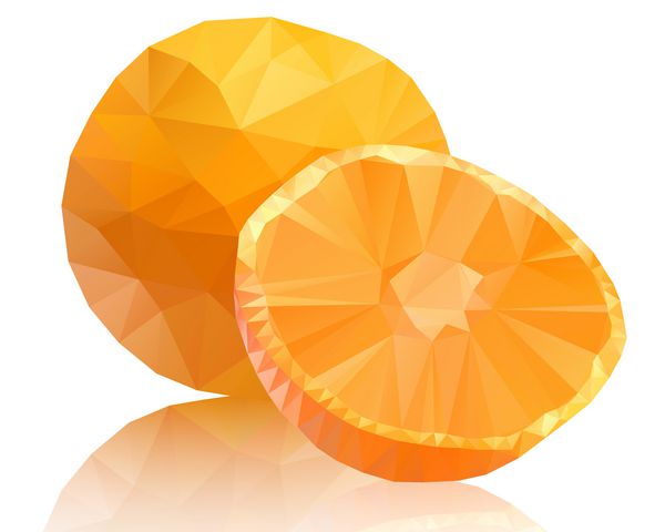 چند ضلعی نارنجی در زمینه سفید