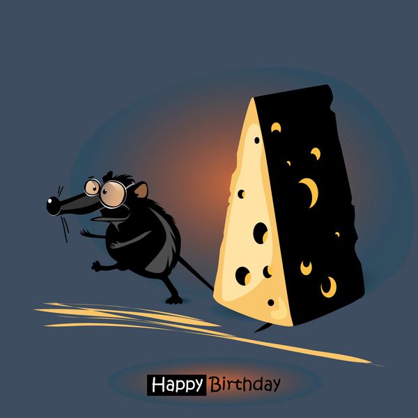 تولدت مبارک لبخند موش با پنیر