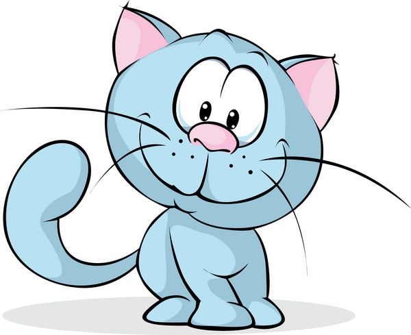 گربه آبی بریتانیایی - تصویر کارتونی