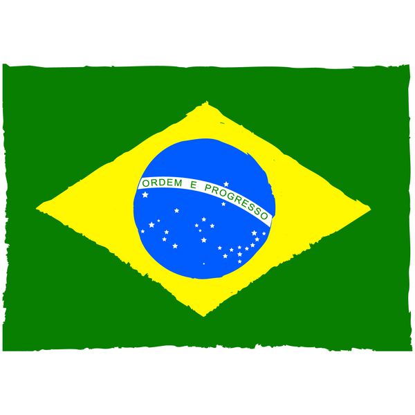 پرچم برزیل نقاشی شده