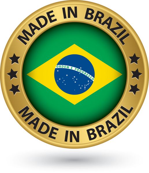 ساخته شده در برچسب طلای برزیل وکتور