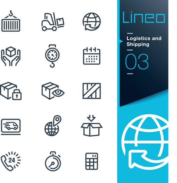 lineo - نمادهای خطوط کلی تدارکات و حمل و نقل