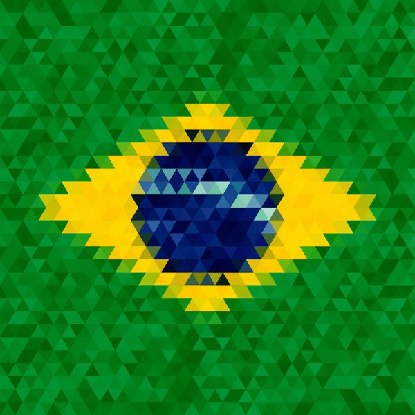 اهتزاز پرچم پارچه ای برزیل
