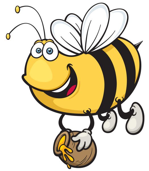 وکتور از زنبور کارتونی
