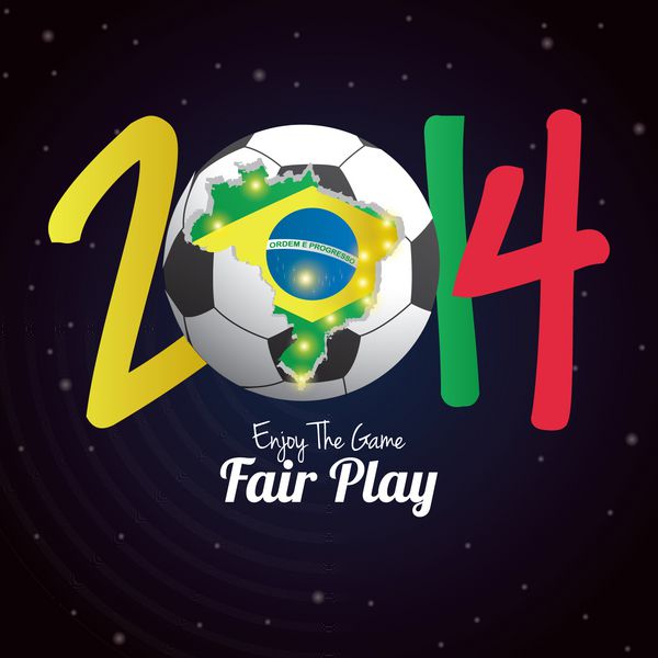 تصویر فوتبال برزیل 2014 قابل ویرایش