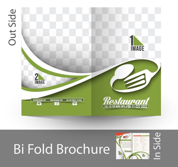 طراحی بروشور رستوران el bi fold