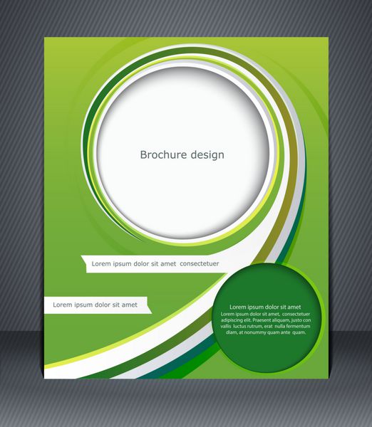 بروشور طرح سبز جلد مجله بروشور یا پوستر