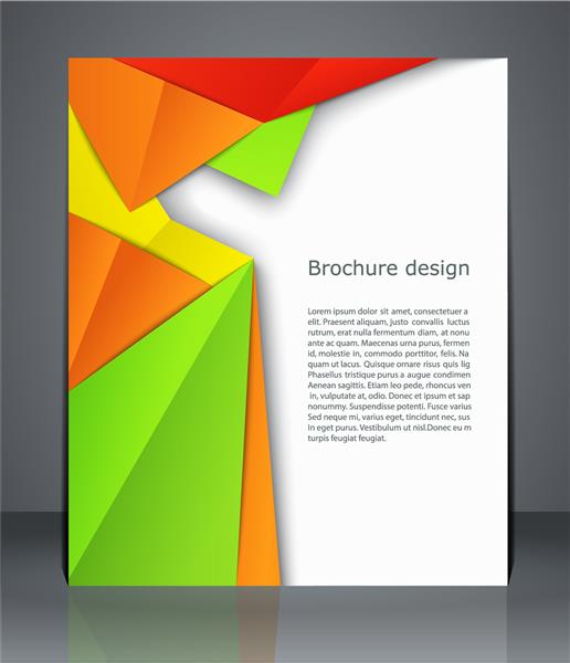 بروشورهای طراحی هندسی روی جلد مجله بروشور یا پوستر