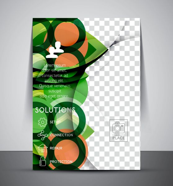 الگوی چاپ شرکتی تجاری طراحی سبز