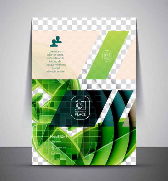 الگوی چاپ شرکتی تجاری طراحی سبز