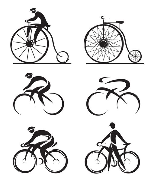 دوچرخه سواری نمادهای سبک متفاوت