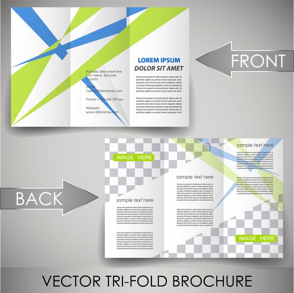 قالب بروشور سه تایی تجاری طراحی جلد