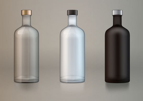 وکتور بطری های خالی برای طراحی جدید