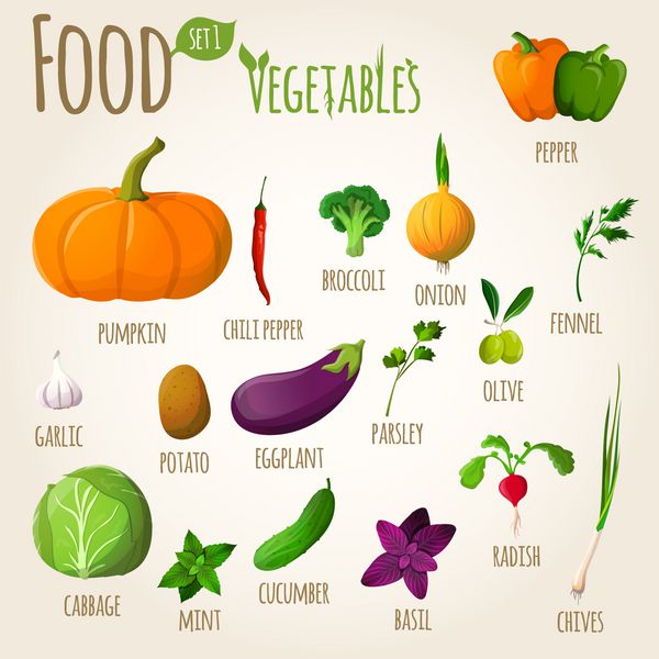 ست سبزیجات خوراکی