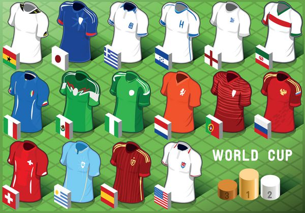 مجموعه لباس های ایزومتریک جام جهانی فوتبال