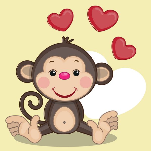 میمون و قلب