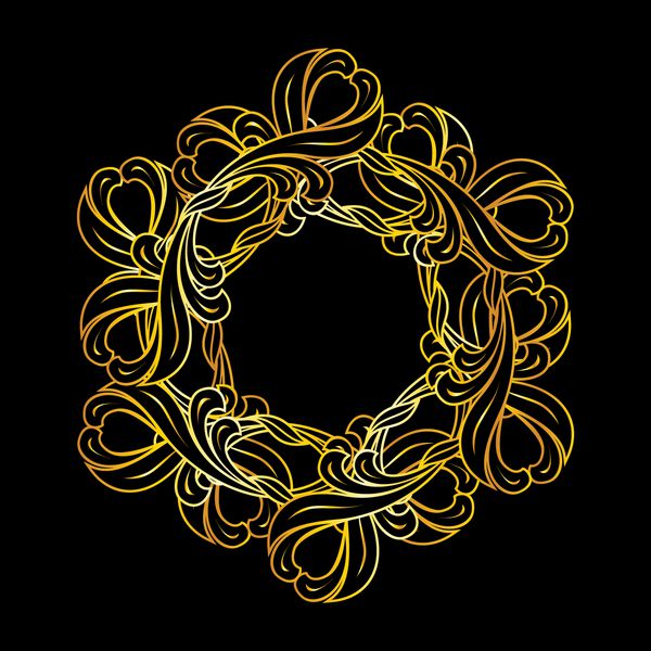 الگوی گل طلایی