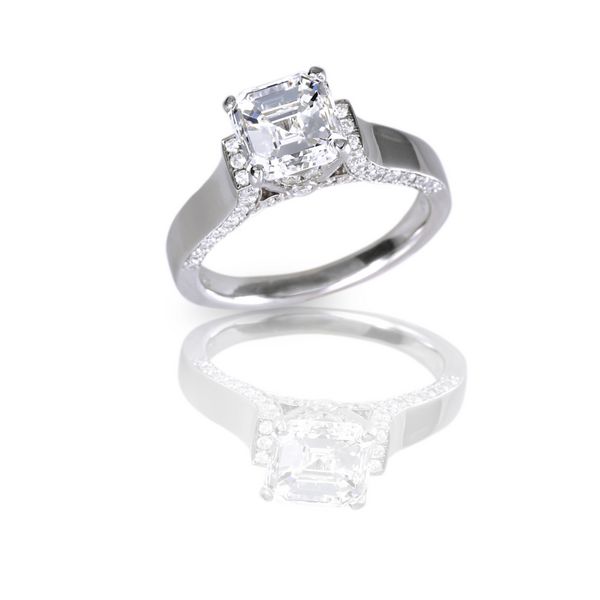 حلقه ازدواج نامزدی برش الماس زیبا