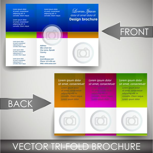 قالب بروشور سه تایی تجاری طراحی جلد
