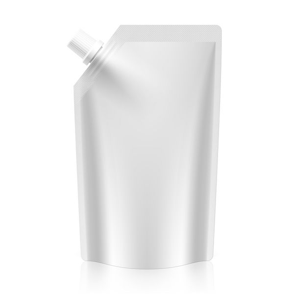 کیسه دهانه خالی سفید فویل کیسه یا بسته بندی پلاستیکی